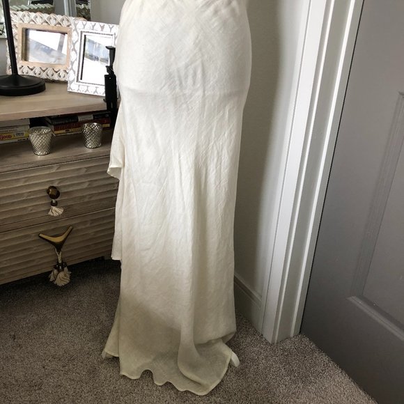 Soft Surroundings Linen blend waterfall maxi skirt - Picture 5 of 6